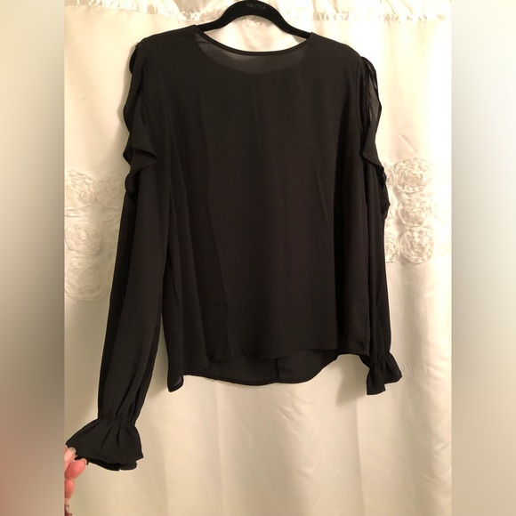 Forever 21 black blouse size 0X - Picture 1 of 10